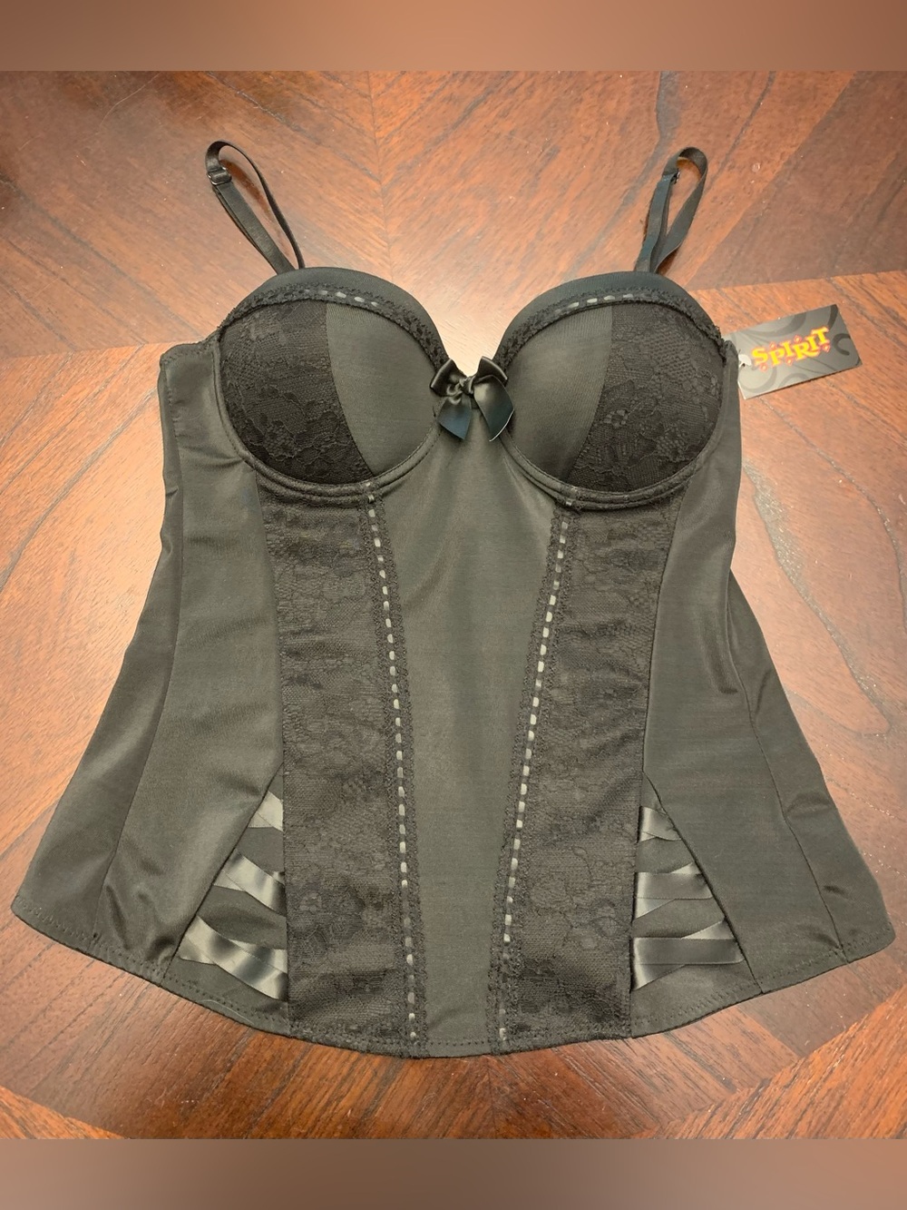 Black Lace Bustier Top Medium